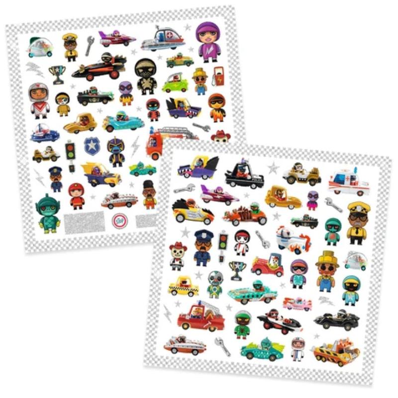 Djeco Stickers Crazy Motors metallic stickers DJ09287 - Afbeelding 2
