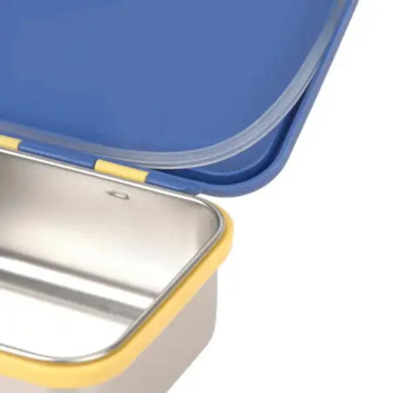 Lassig Stainless Steel Lunchbox electric blue smiley - Afbeelding 2