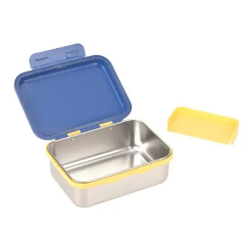 Lassig Stainless Steel Lunchbox electric blue smiley - Afbeelding 3